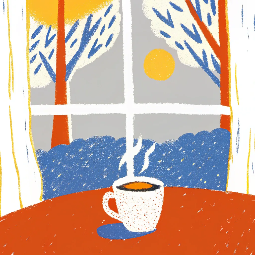 A drink by the window
